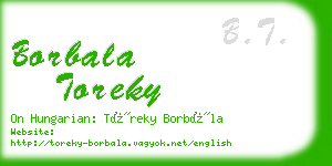 borbala toreky business card